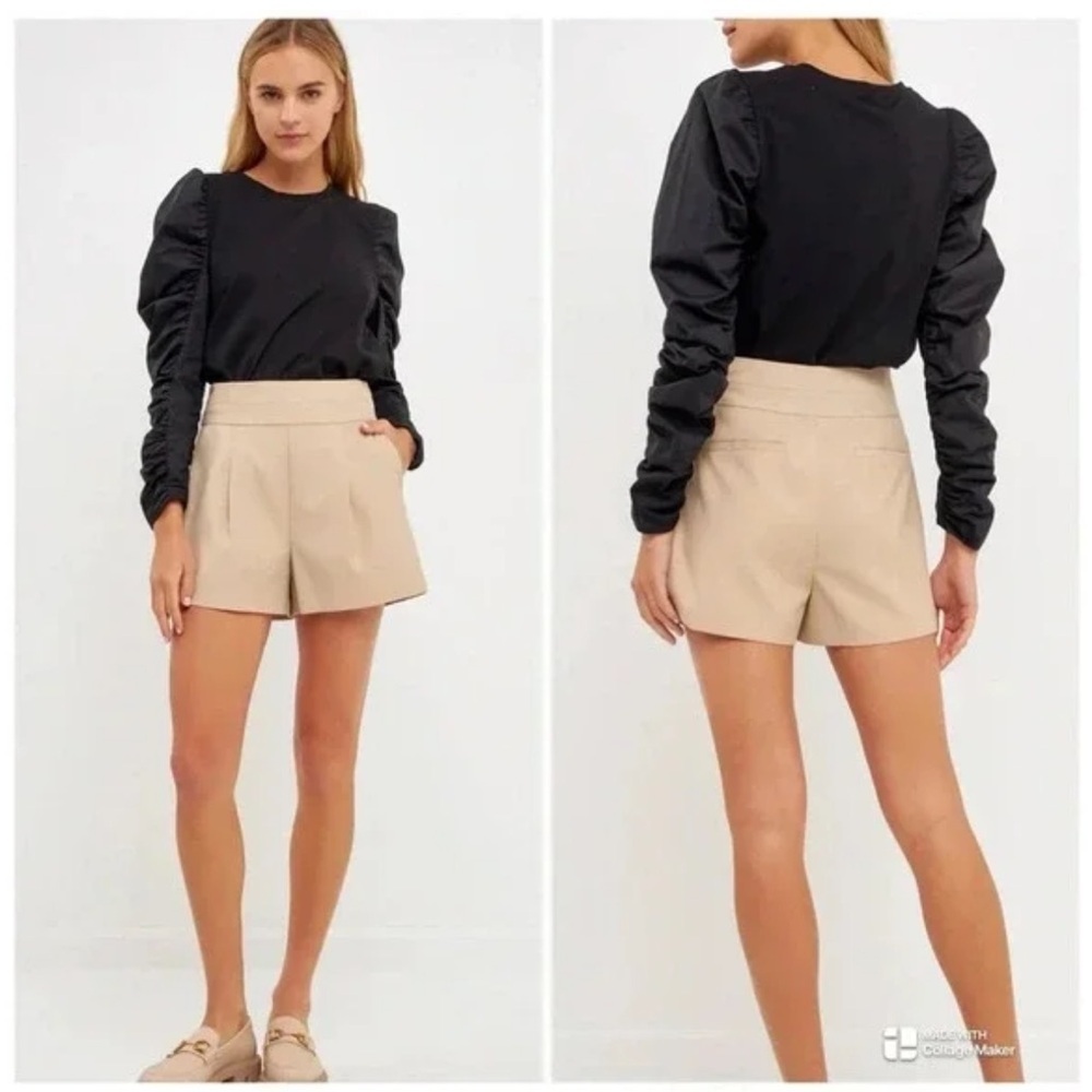 English Factory Black Long Sleeve Blouse sz L